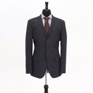 J. Crew Ludlow 40L Gray Solid 3-Button Sport Coat Blazer Jacket G254